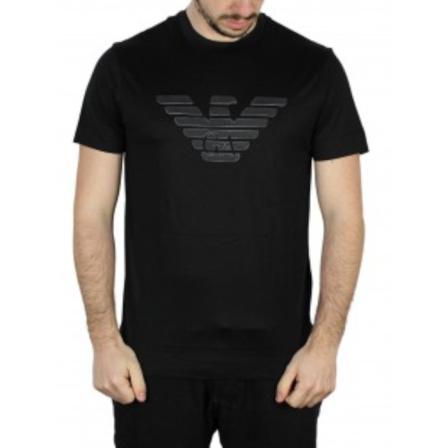 Emporio Armani, T-Shirts Zwart, Heren, Maat:S