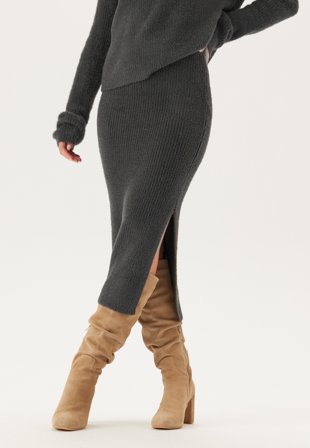 VERO MODA Vmpuff Nw Calf Pencil Skirt Bo Asphalt Klær