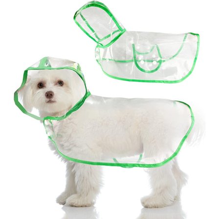 Hunde Regnfrakke og Vindtæt, Hætte Hund Regnfrakke Transparent Hund