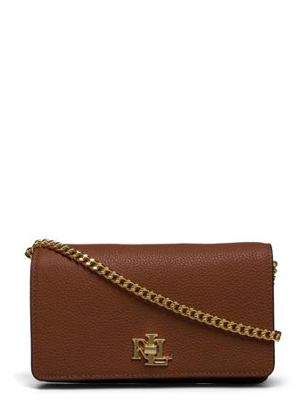 Lauren Ralph Lauren Pebbled Crossbody Turn-Lock Tech Case Brun