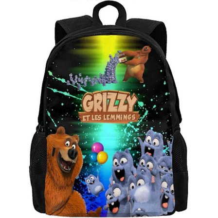 Grizzy&Lemmings Rygsæk til Piger Drenge Laptop Dagstursrygsæk Studenter Taske til Skole Rejse Fritid