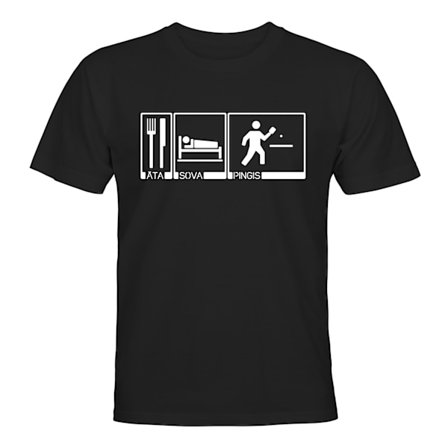 Äta Sova Pingis - T-SHIRT - HERR