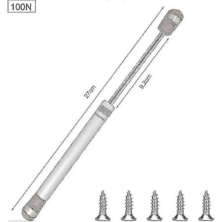 4 stk Gassdemper Løfte Støtte Hydraulisk Gass Skapdør Løfte Gassfjær Støtdemper Hengsel Med 100N
