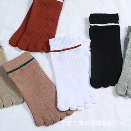 5 par tåstrømper dame bomull tåstrømper Sportsløping Lang delt tå bomullsstrømper dame*QN