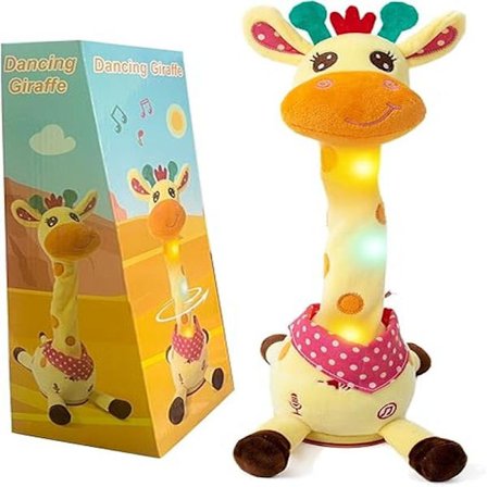 seOSTO Volumkontroll Syngende Dansende Giraff Leke Gjenta Baby Leker, Snakkende Giraff Talende Leke for Baby Småbarn Oppmuntre Tale
