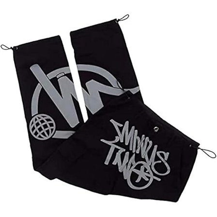 Minus Two Cargo Y2k Herre 2023 Joggingbukser, Y2k Jeans, Baggy Hip-hop Cargobukser, Harajuku Denim Sort Print Løse Straight