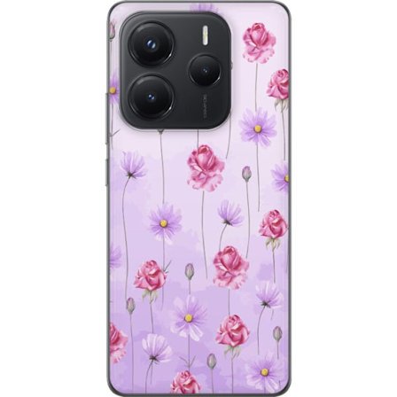 Kompatibel Mobilcover til Xiaomi Redmi Note 14 5G Petal Reverie Lilac Mist