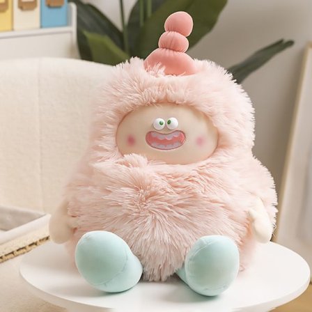 Karvainen pieni hirviö nukke plussilelu lahja - Monster Pink Lele 50cm