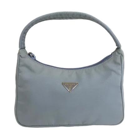 Prada Vintage Pre-owned Nylon pouches , Blauw , Dames , Maat: ONE Size Vintage Tassen