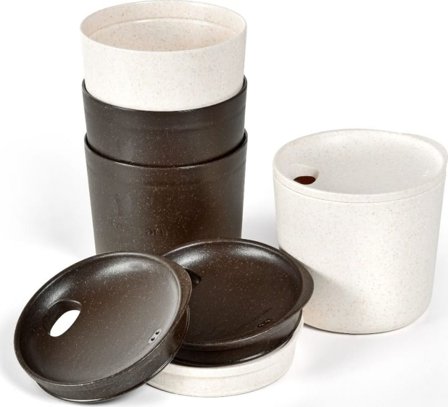 Light My Fire Mycup ́N Lid Short 4-Pack eating utensils Multi-colored OneSize