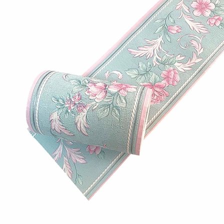 Selvklæbende PVC Vintage 3D Vandtæt Vægkant (Rose Red)