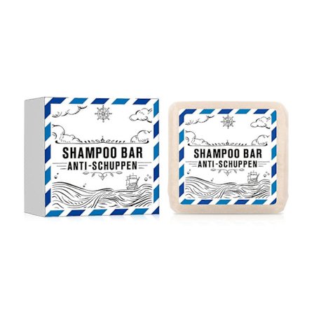 Kiinteä hilseenvastainen shampoo - Luonnollinen hiussaippua sheavoilla, 3-in-1 suihkusaippua miehille hiuksille, kasvoille, vartalolle, Hiustenlähtöä 