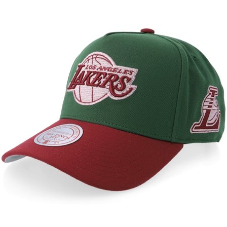 Mitchell & Ness - Grøn adjustable Kasket - Rose Gold Pro Green/Burgundy A-Frame Adjustable @ Hatstore