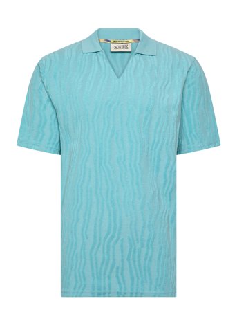Jacquard Cotton Terry Relaxed-Fit Polo Blue Scotch & Soda