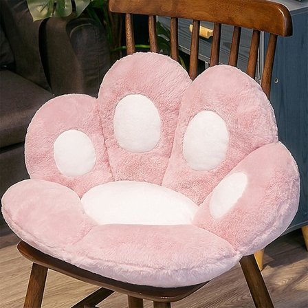 Kattepote pude blød pude plys pude sofa pude sød sofa pude gulvpuden udstoppet dukke kontor soveværelse stue soveværelse(pink70*60cm)