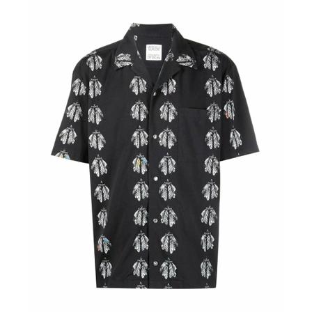 Marcelo Burlon, Short Sleeve Shirts Zwart, Heren, Maat:M