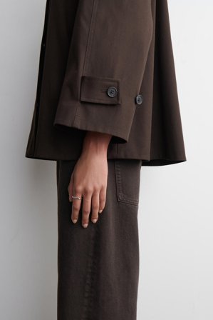 COS Damen Skulpturaler Ring - Silberfarben