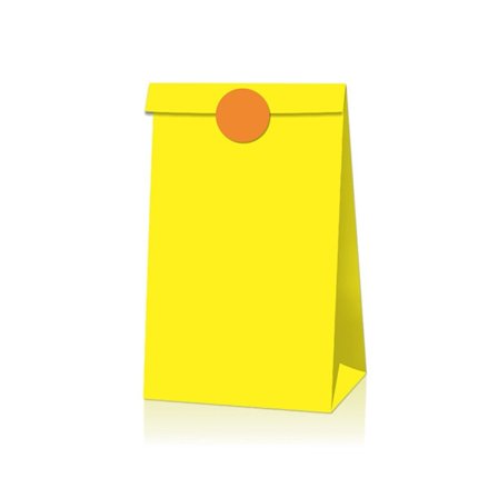 5st påsar och klistermärke Stand Up GUL