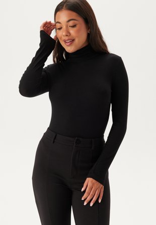 ONLY Onlsille Roll Neck Top Jrs Black Klær