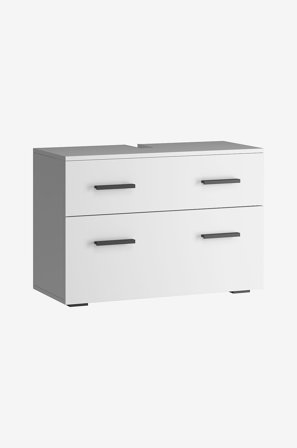 Loft24 - Malika Vaskeskap 80 cm med 1 klappedør og 1 skuff - Hvit - Baderomsmøbler - Fra Homeroom