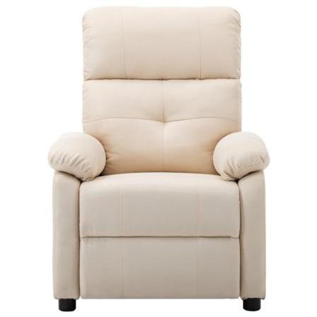 Vidaxl Elektrisk Massagefåtölj Gräddvit Tyg Creme