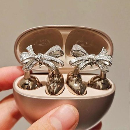 Rhinestone för Clip on Earbuds Open Ear, Zirkonia Dekorativt Hörlurstillbehör