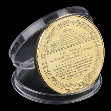 1. Maya Mindesmønt Pyramider Mønt Mexico Aztec Mindesmønt