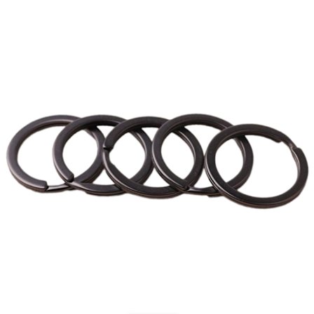 Runde karabinerringe nøgleringe i zinklegering 10 dele