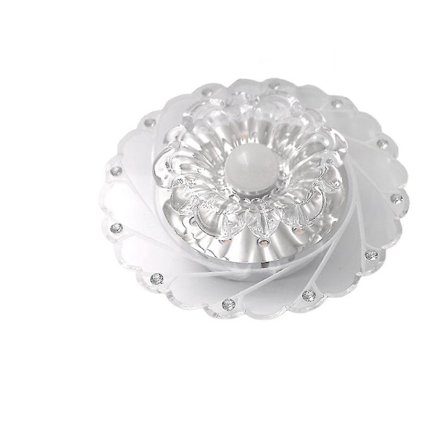 LED Kristall Taklampa Rund Mini Taklampa (Färgat Ljus)