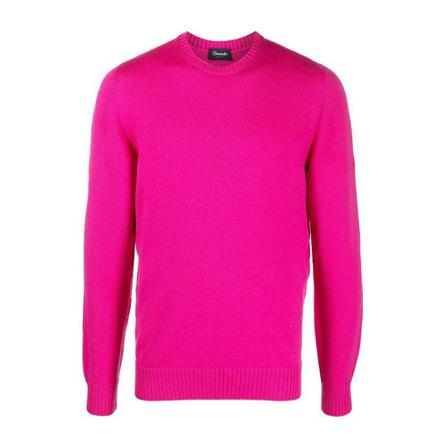 Drumohr, Crew-Neck Sweater Roze, Heren, Maat:L