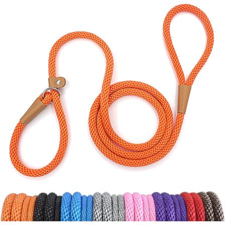 Hunde Line Slip Lead Snap Hook Reb Leash Stærk Heavy Duty Flettet Hunde Trænings Line Ingen Træk Trænings Line Liner til Mellemstore Store og Små 