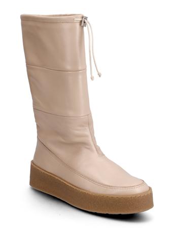 Warm Lining A3166 Shoes Wintershoes Tall Winter Boots Beige Billi Bi