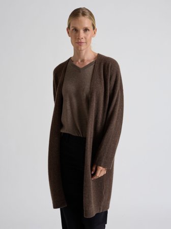 Kashmina - Kashmircardigan "Magni" - Dark brown - Size S