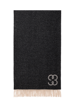 Filippa K Monogram Scarf Halsdukar & scarves Dam Svart ONESIZE