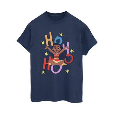 Moana Dam/Dam Ho Ho Ho Bomulls Boyfriend T-shirt 5XL Marinblå