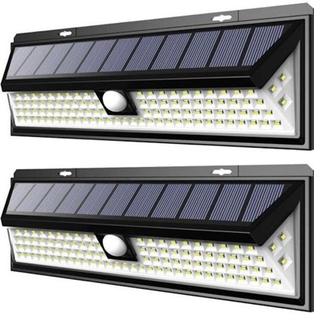 WoWa 2-pack utomhussollampa - 54 LED - Vattentät - Rörelsedetektor - Trådlös belysning