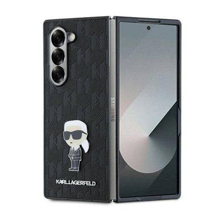 Karl Lagerfeld Saffiano Ikonik Pin-etui til Samsung Galaxy Z Fold 6 - Svart
