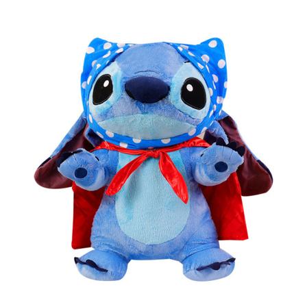 Stitch plyschfigur med medelstor superhjältecape