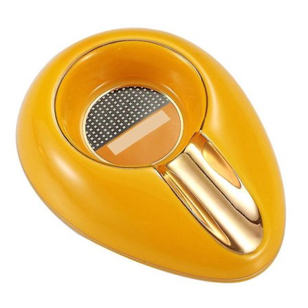 Cigarrprylar Hem Cigarr Askfat Bärbar Keramik Askfat Gul