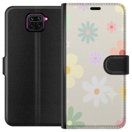 Plånboksfodral till Xiaomi Redmi Note 9 med fejdande blommor