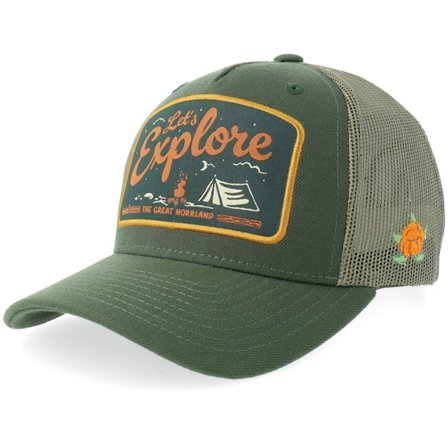 SQRTN - Green - trucker - Cap - Kids Explore Jr Cap Olive A-frame Trucker - Hatstore