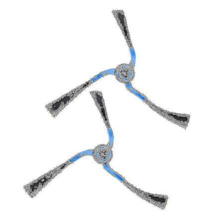 2 stk. Sideskørster til Navibot Robot Sr8845 Sr8855 Sr8895 Sr8980 -rm72vr Støvsuger Reservedele