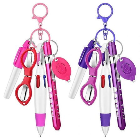 12 stk. Sygeplejerskepenne Sæt To Farver Pink Lilla Inkluderer Permanent Markeringspen Pennelamper til Sygeplejersker Retr