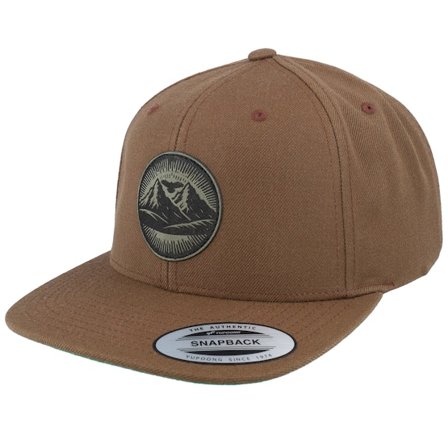 Wild Spirit - Brun snapback Caps - Mountain And Eagle Green Patch Tan Snapback @ Hatstore
