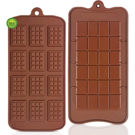Delbare sjokoladeformer i matkvalitet, non-stick silikonformer for sjokoladevafler