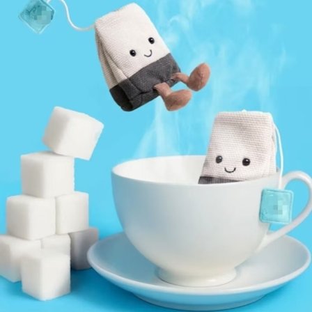 Te-pose-formet sjov plysdukke, trøstende dukke, fødselsdagsgave plyslegetøj.