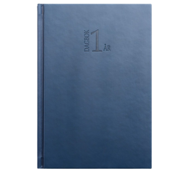 1-Års Dagbok Blå Kunstlær