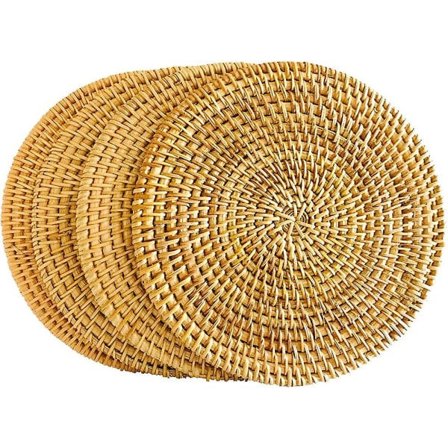 Flettede bordskånere for varme retter, isolerte varmeplater, 4-delt gavesett, unik gave til venner