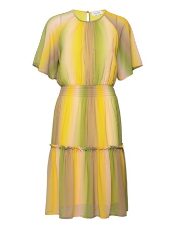 Recycled Polyester Dress Dresses Party Dresses Gul Rosemunde*Betinget Tilbud