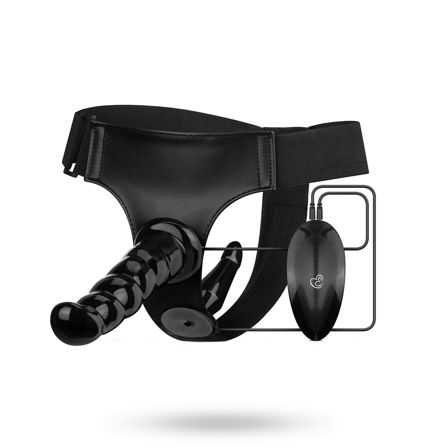 Vibrating Strap-On Set Black - Vuxen.se - Vibrerande, strapless & standars strap-ons